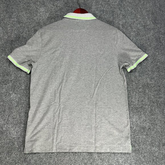 Banana Republic Performance Pique Polo Shirt Mens Large Standard Fit Gray Green - Picture 6 of 7